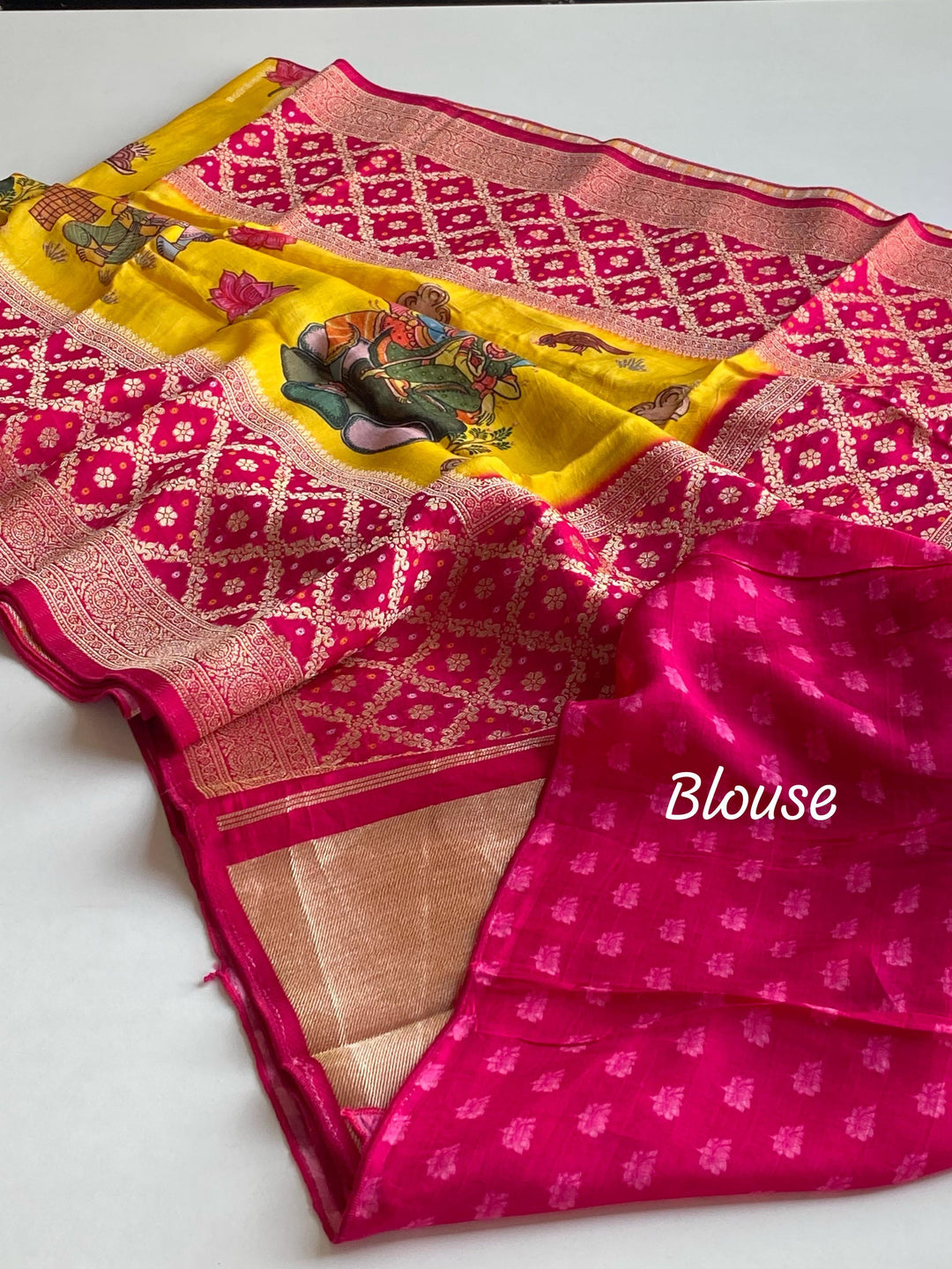 Auspicious Vision Georgette Silk Saree