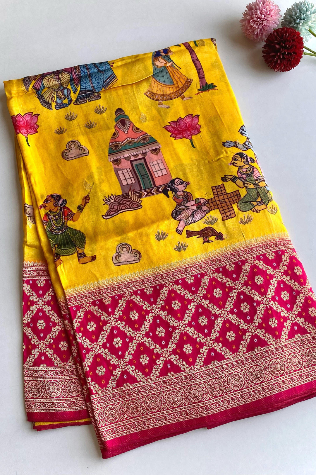 Auspicious Vision Georgette Silk Saree