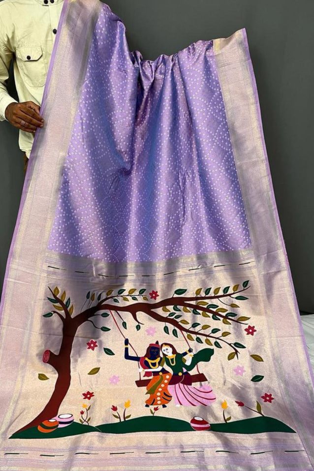 Flame Of The Forest Paithani Silk Saree