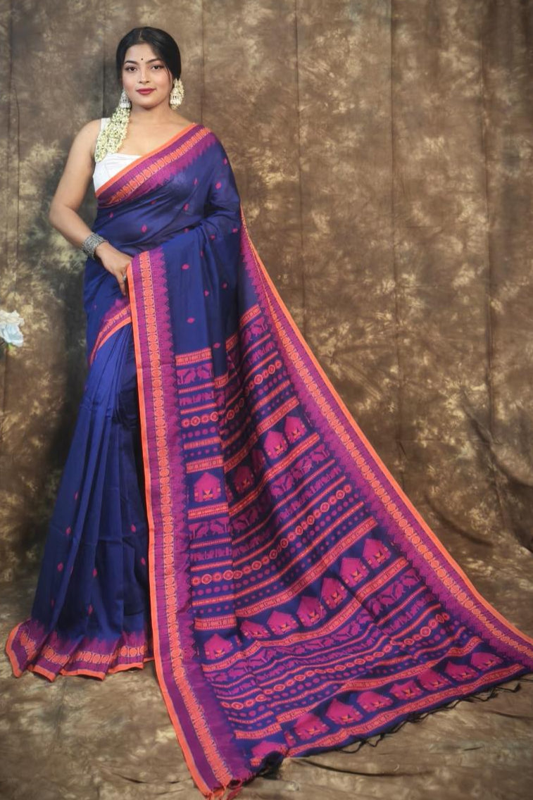 Assam Khadi Jamdani Cotton Saree