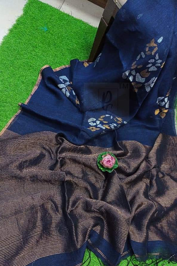 Komolini Linen Jamdani Saree