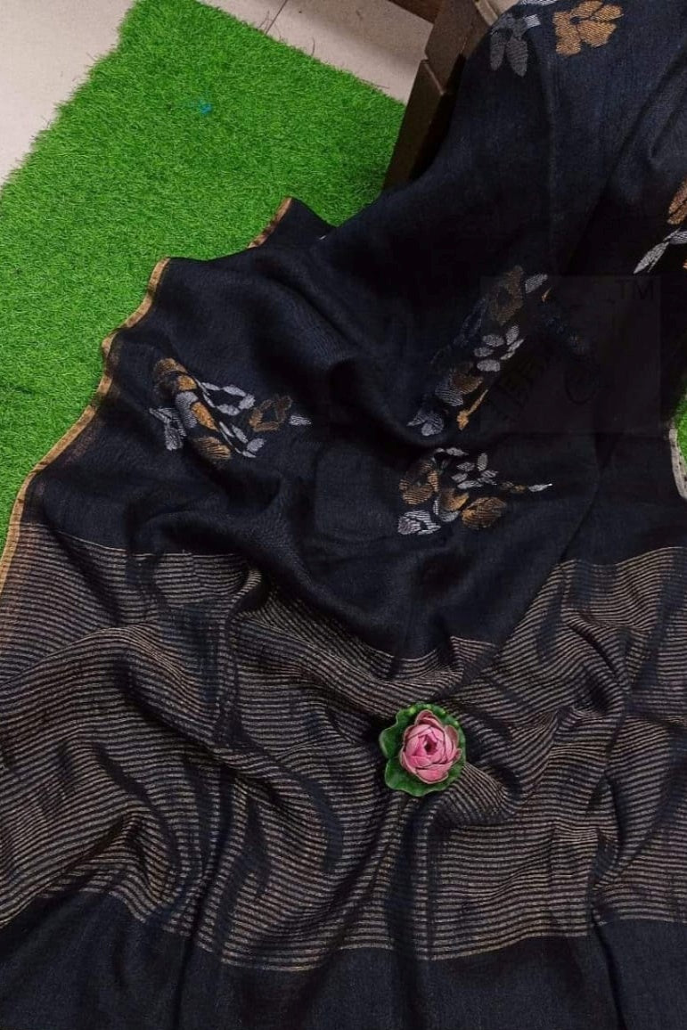 Komolini Linen Jamdani Saree