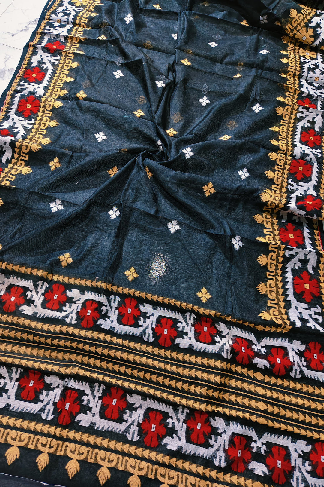 Neelkatha Dhakai Jamdani Saree
