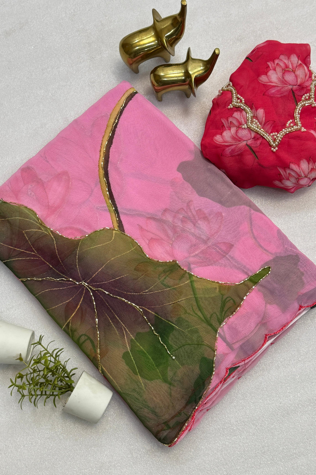 Karukriti Fancy Chiffon Saree