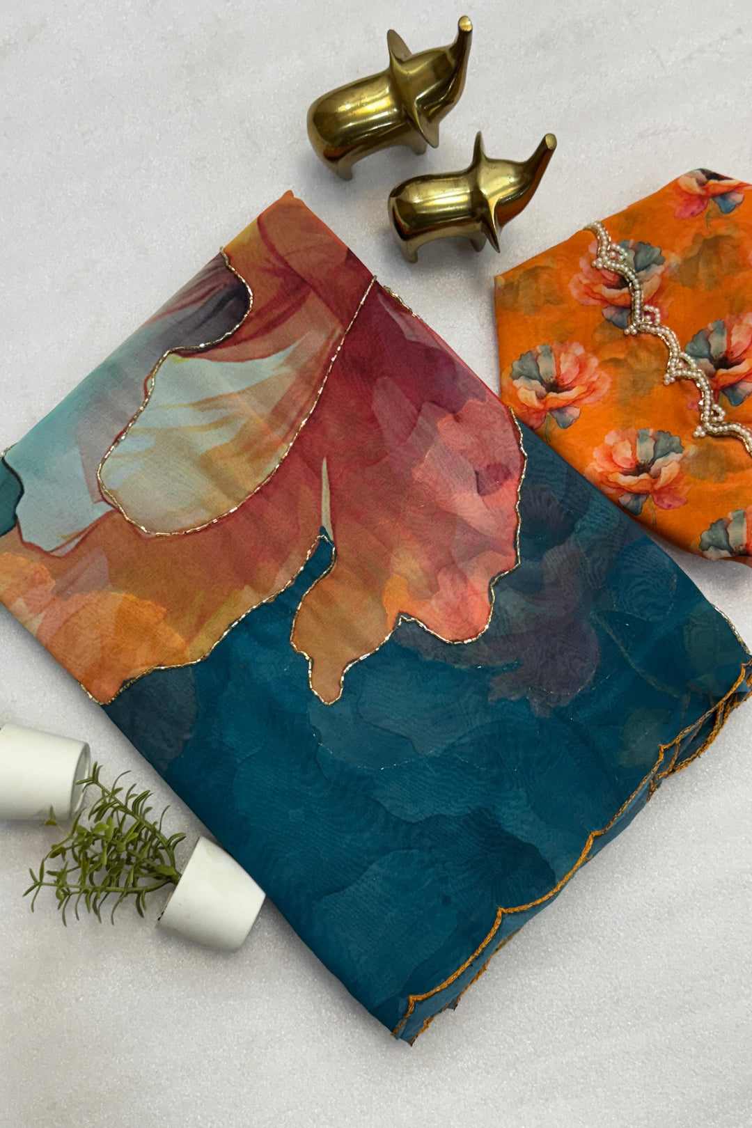 Karukriti Fancy Chiffon Saree