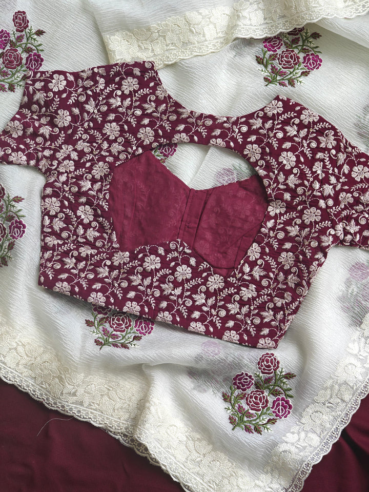 Canvas Couture Crush Chiffon Georgette Saree