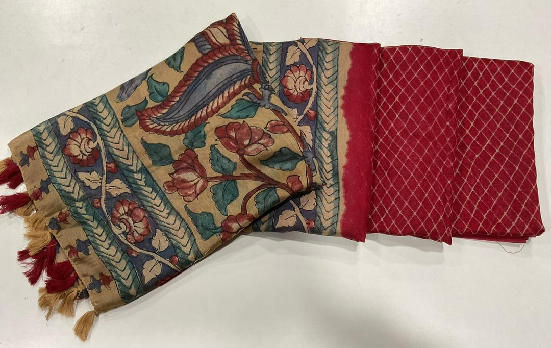 Picture Story Fancy Linen Saree