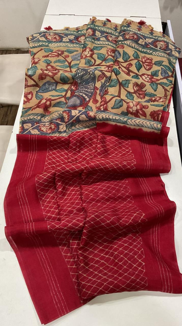 Picture Story Fancy Linen Saree