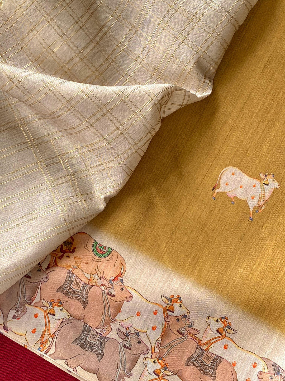 Wisteria Whispers Tussar Silk Saree