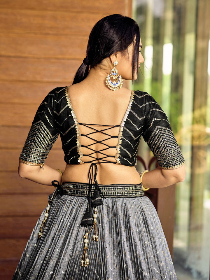 Shade Of The Stars Fancy Silk Lehenga