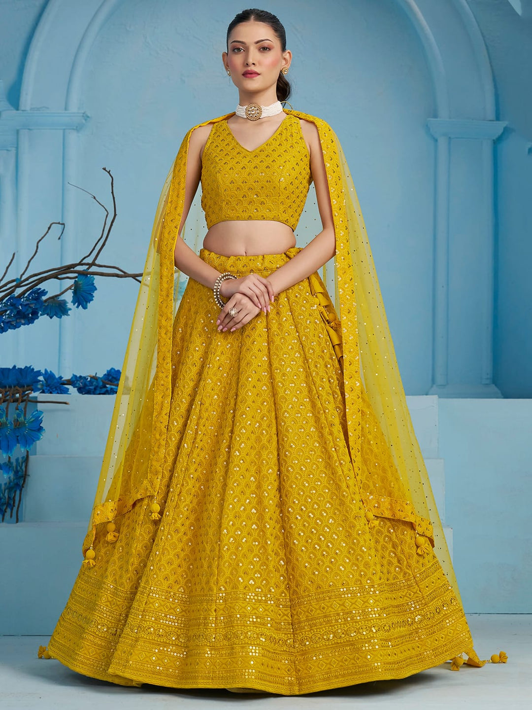 Ishq-e-Aangan Georgette Lehenga