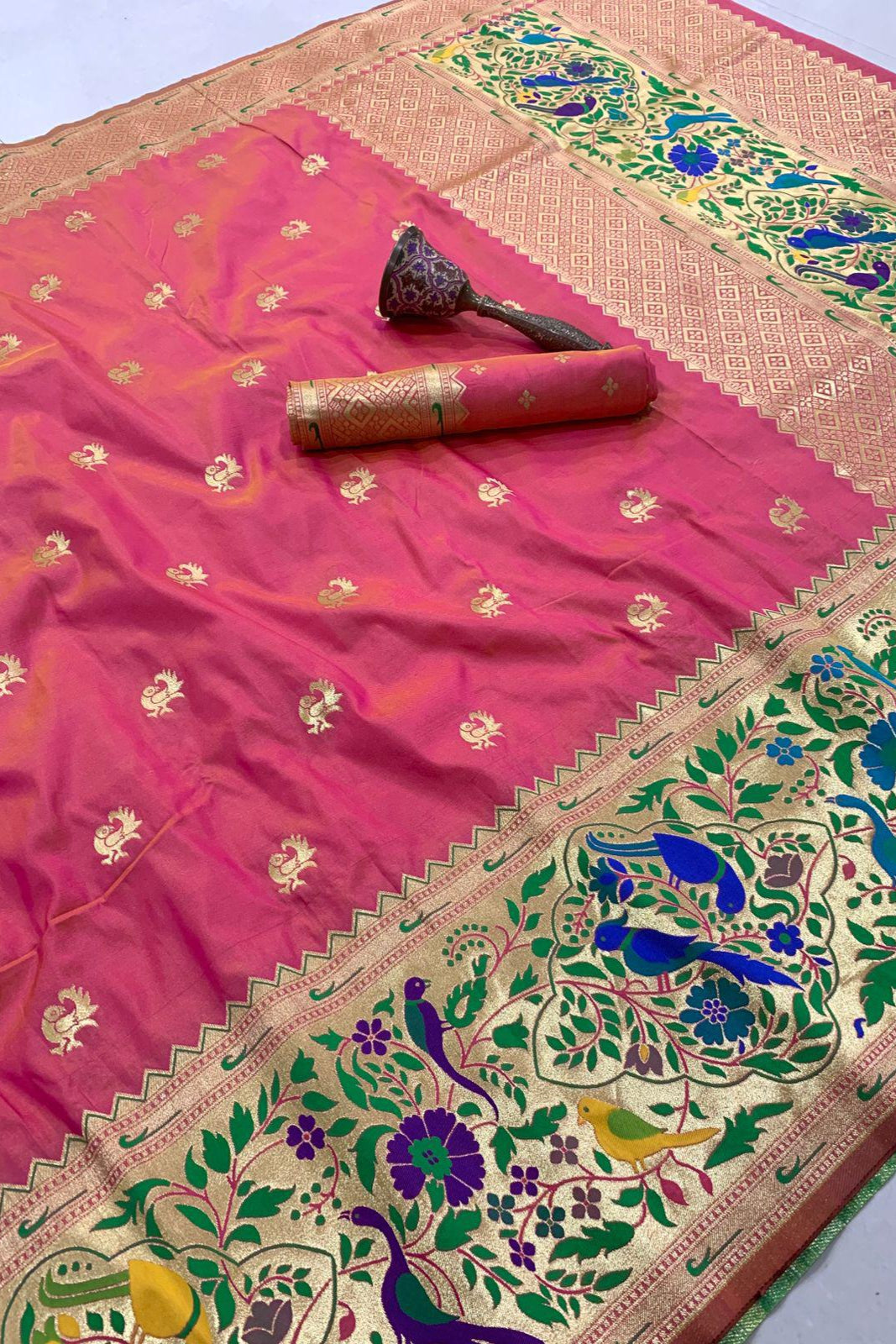 Gulnaar Kanchivaram Paithani Silk Saree