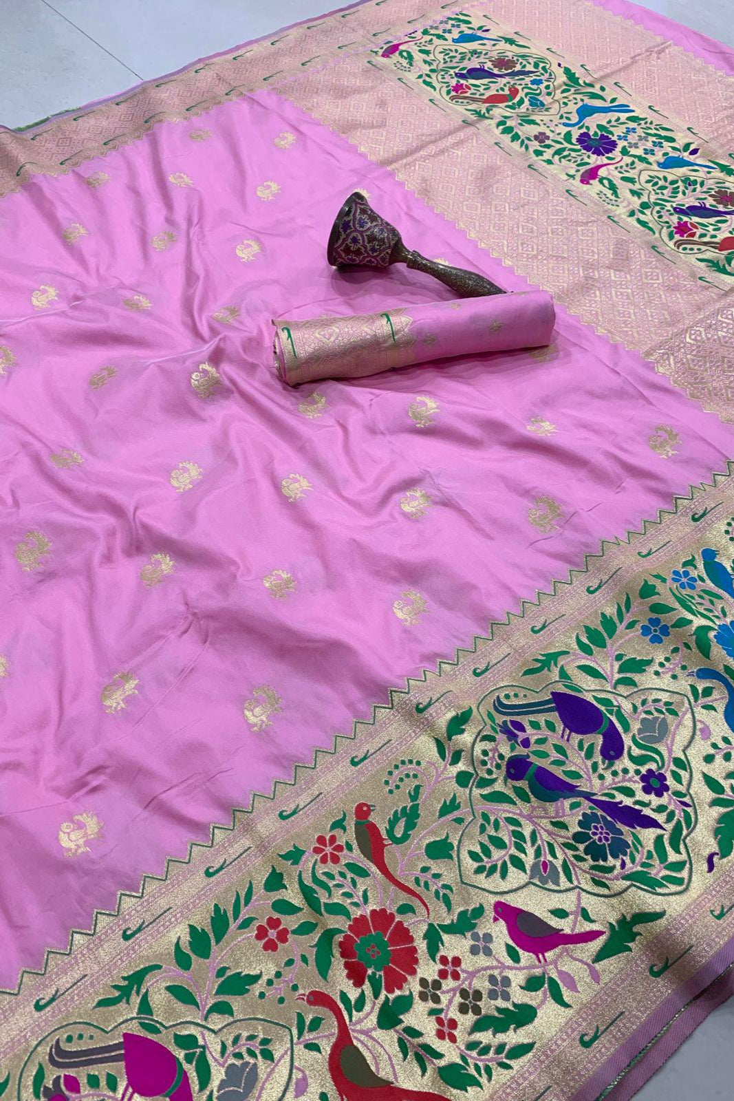 Gulnaar Kanchivaram Paithani Silk Saree