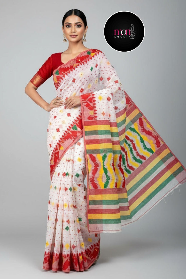 MonerTan Bangladeshi Style Dhakai Jamdani Saree