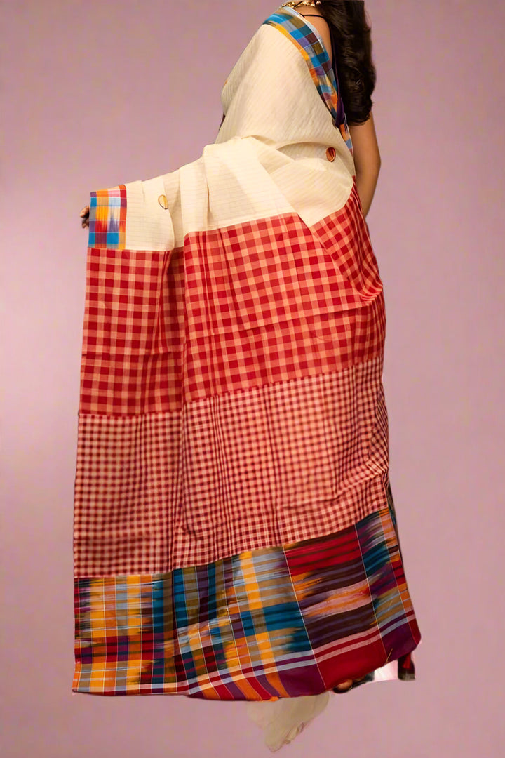 Mixed Match Special Gamcha Cotton Saree