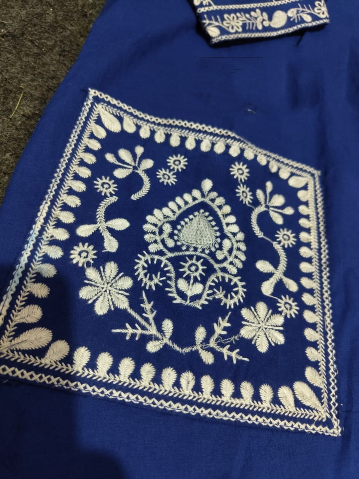 Big Fashion Blue Cotton Kurti Set