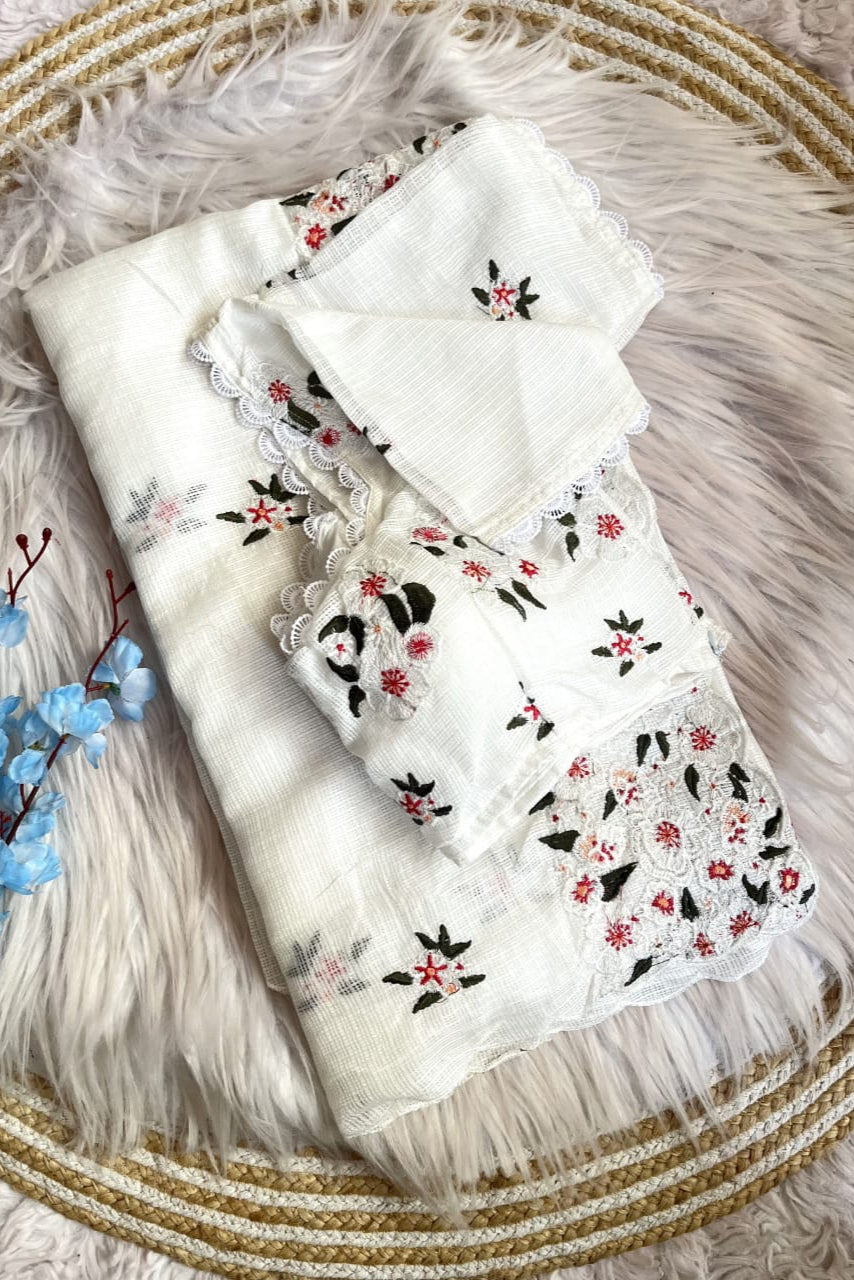 Threaded Grace Kota Doriya Saree