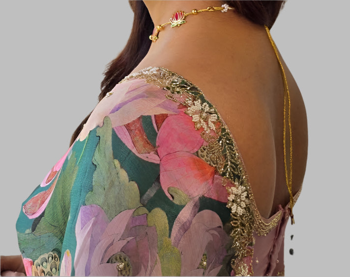 With And Always Chinnon Silk Saree