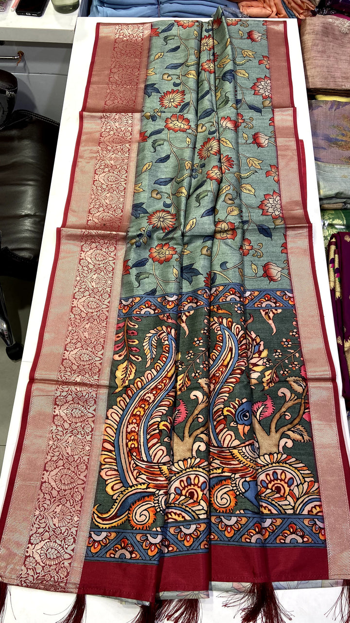 Classic Culture Tussar Silk Saree