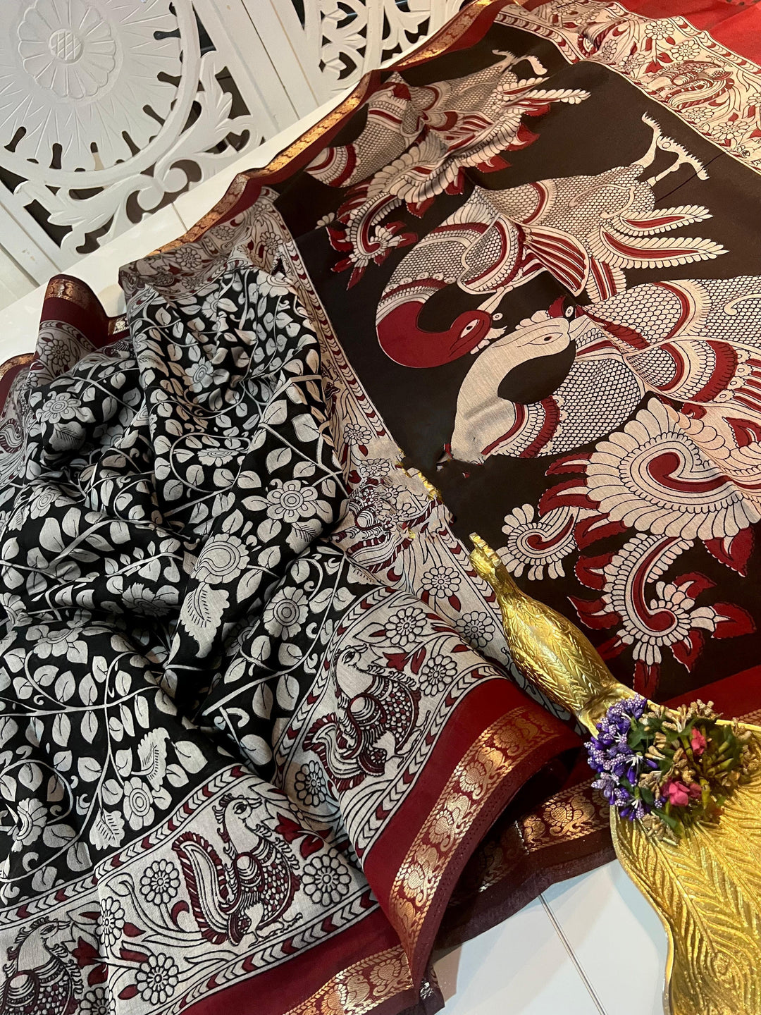 Dressed In Romance Mangalagiri Silk Saree