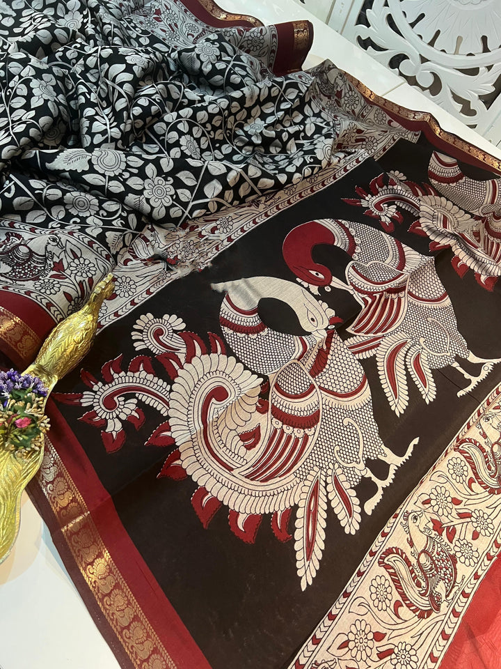 Dressed In Romance Mangalagiri Silk Saree