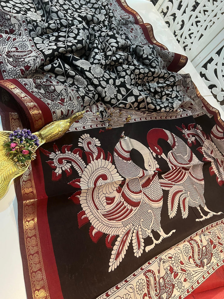 Dressed In Romance Mangalagiri Silk Saree