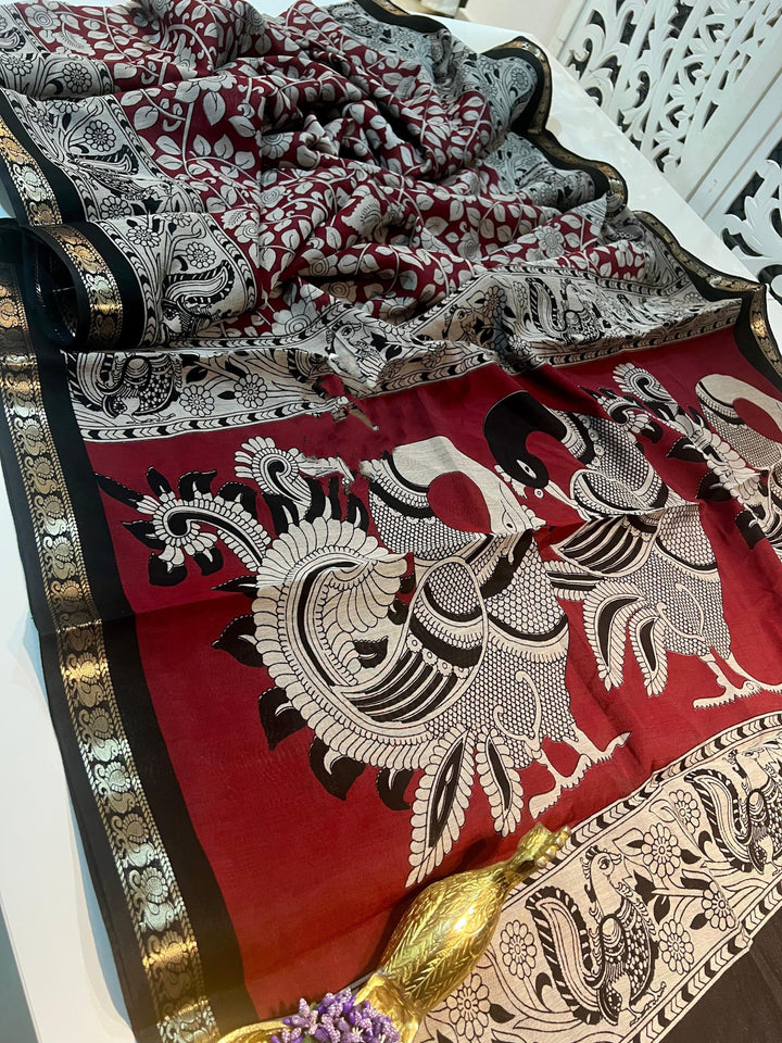 Dressed In Romance Mangalagiri Silk Saree