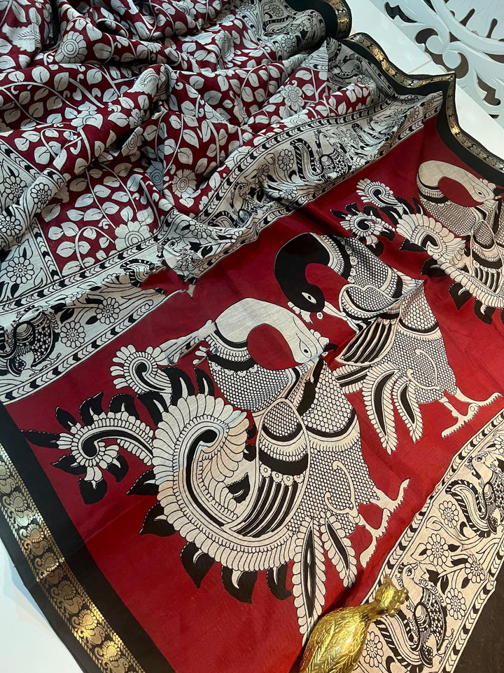 Dressed In Romance Mangalagiri Silk Saree