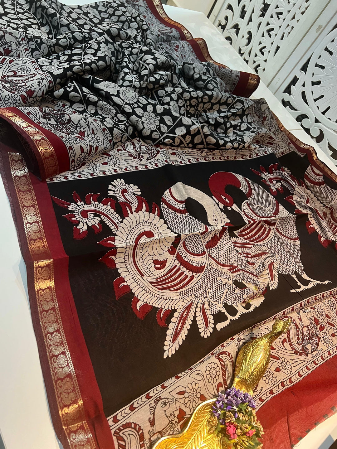 Dressed In Romance Mangalagiri Silk Saree