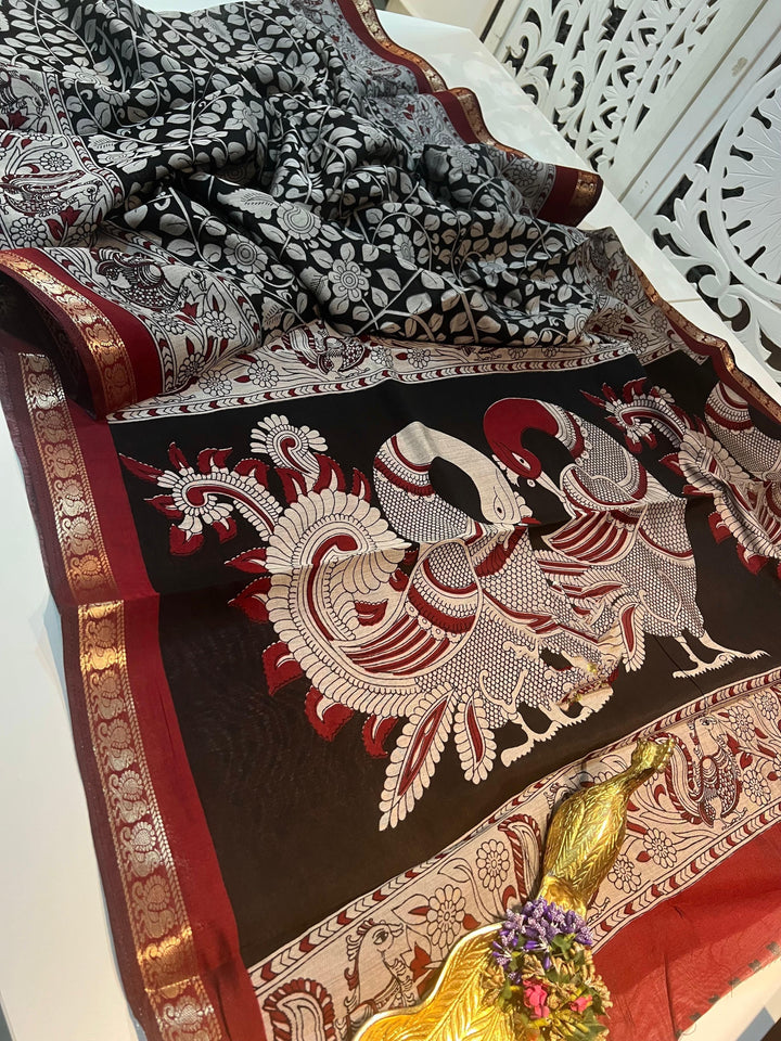 Dressed In Romance Mangalagiri Silk Saree