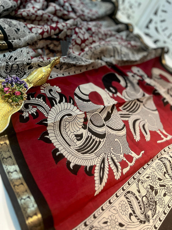 Dressed In Romance Mangalagiri Silk Saree