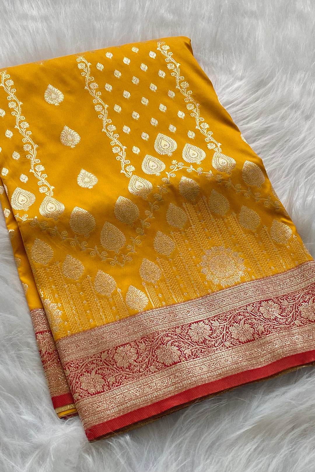 Restyle With Banarasi Mushru Satin Silk Saree