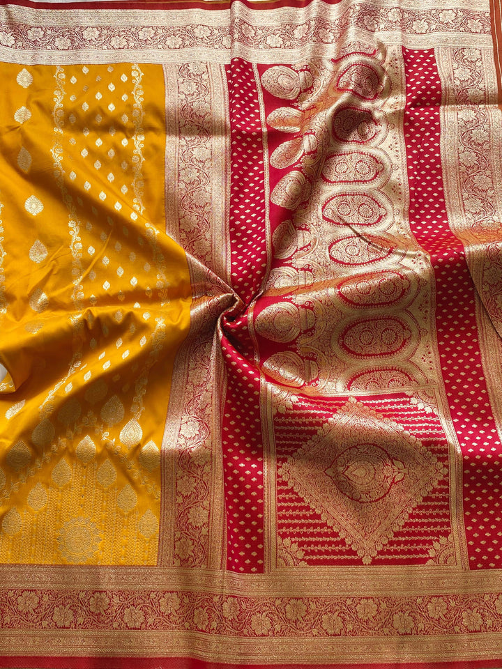 Restyle With Banarasi Mushru Satin Silk Saree