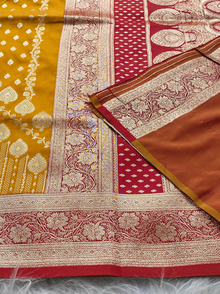 Restyle With Banarasi Mushru Satin Silk Saree