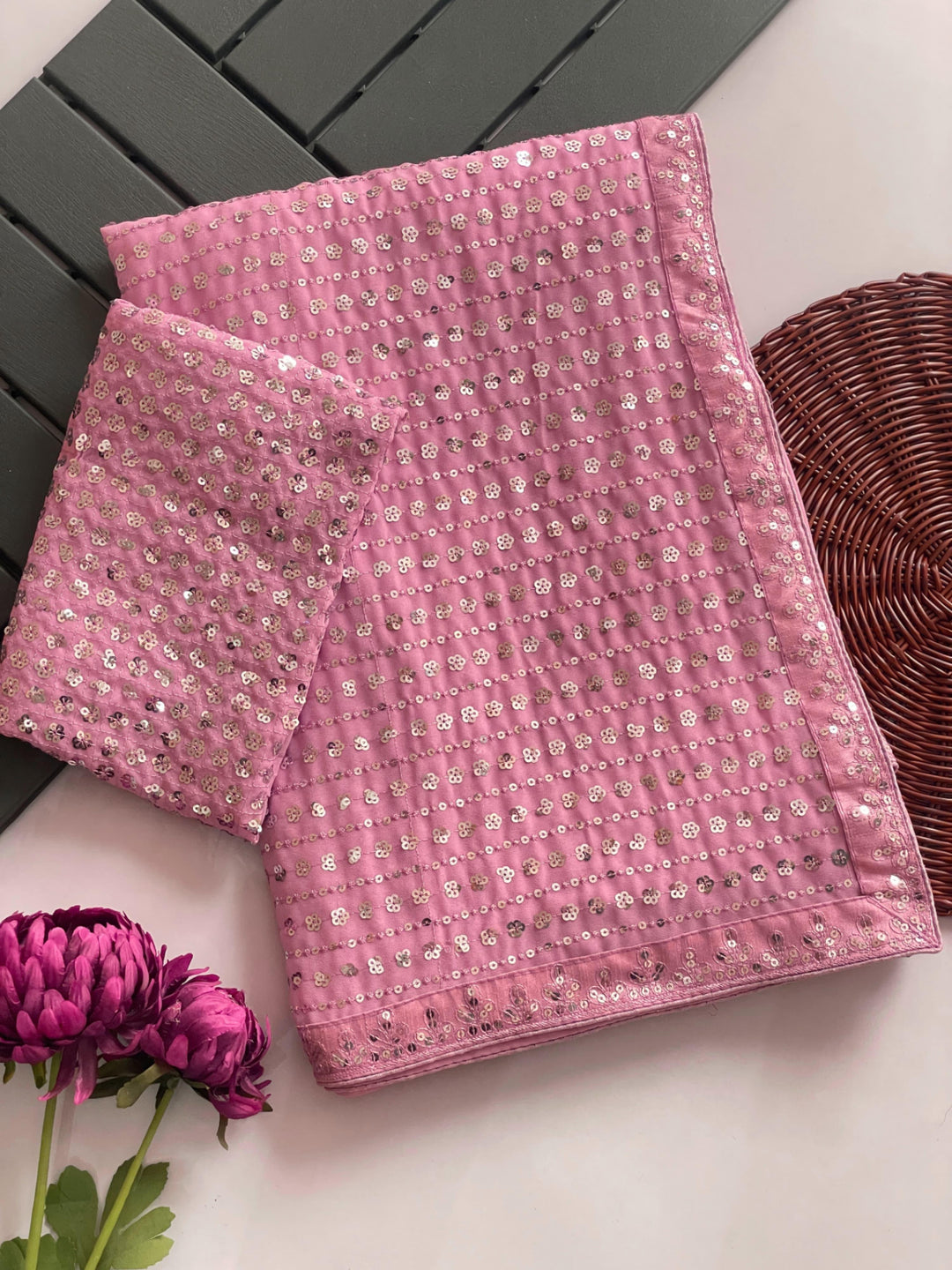 Stitch & Soul Georgette Silk Saree