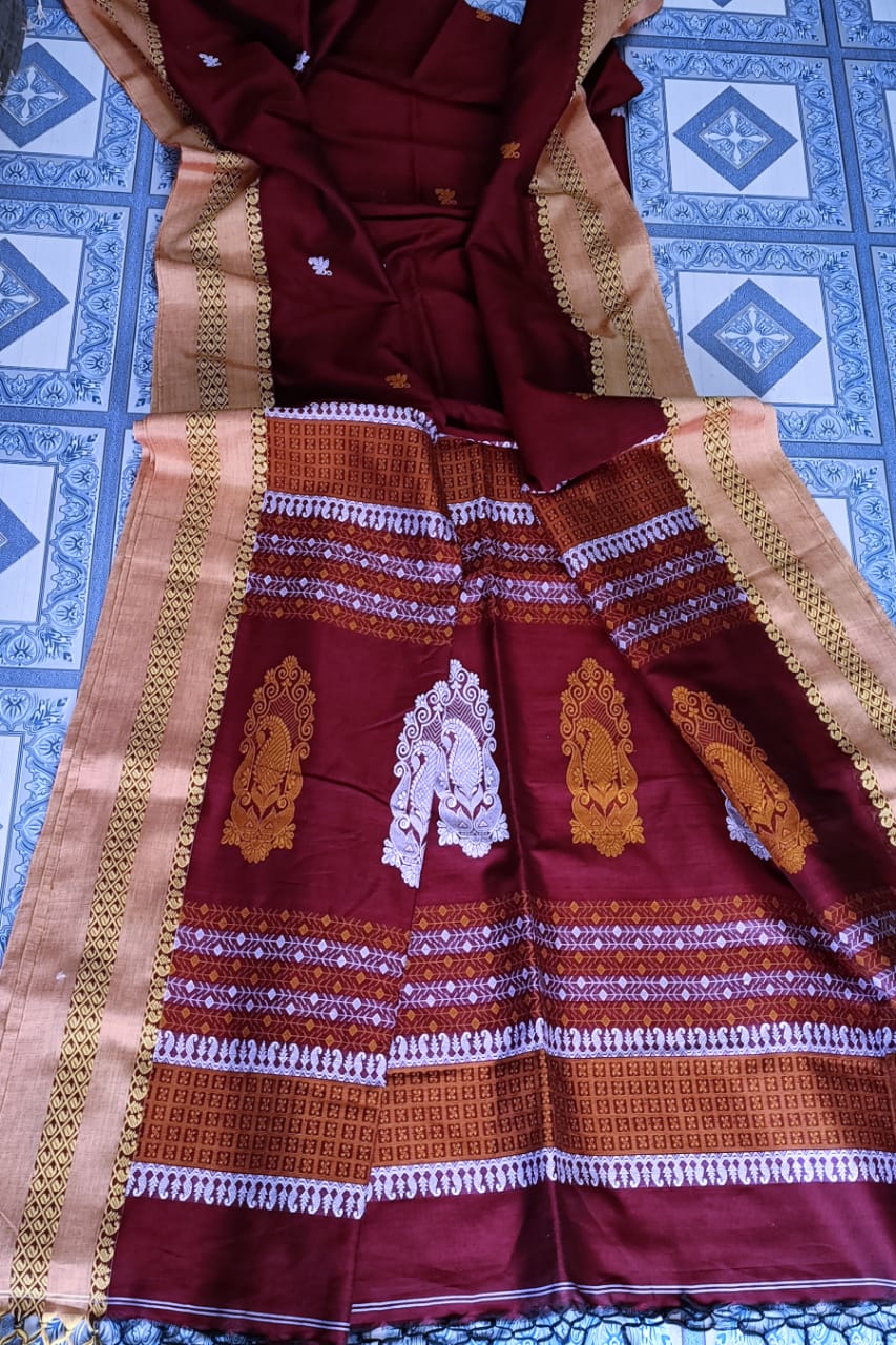 Nirab Nouka Khadi Cotton Saree