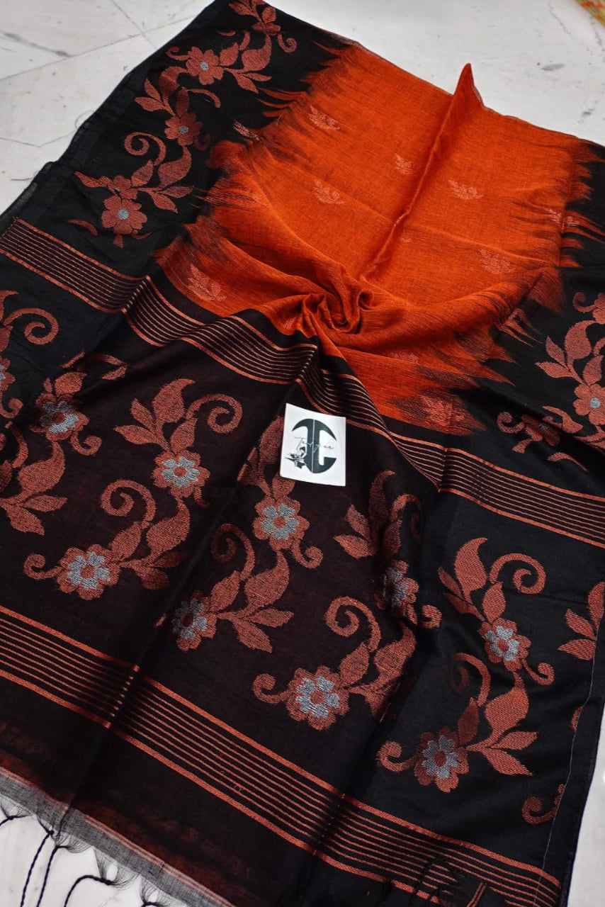 Mon Jhorna Linen Jamdani Saree