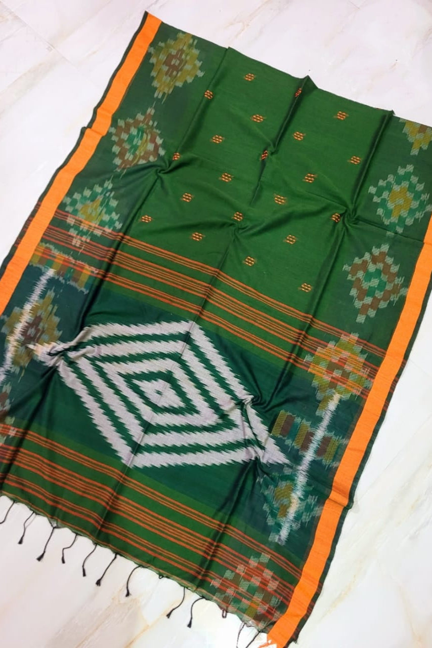 Ashar Alo Cotton Kotki Ikkat Saree