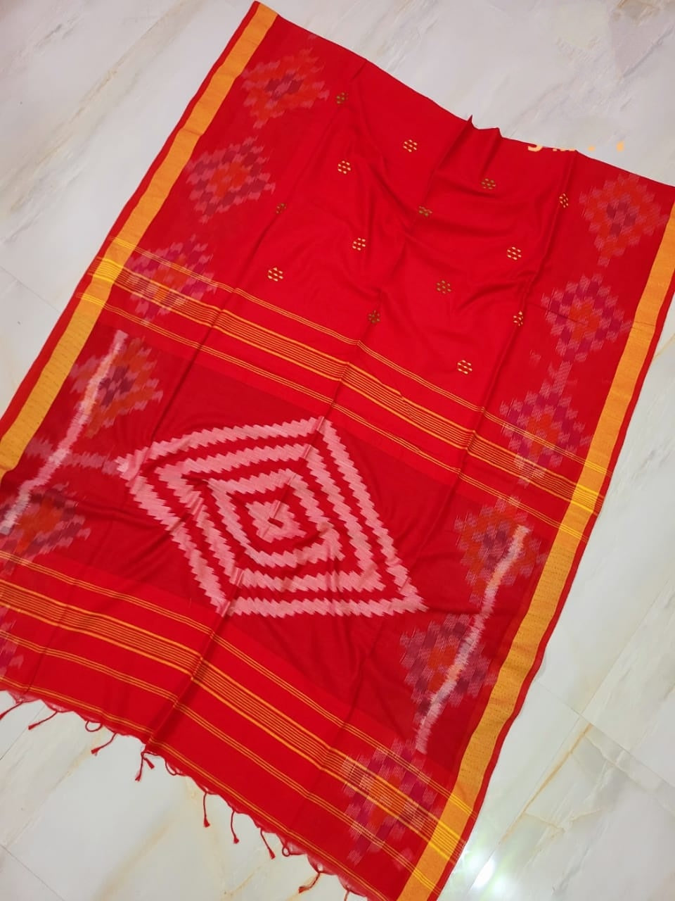 Ashar Alo Cotton Kotki Ikkat Saree