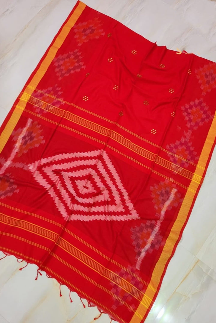 Ashar Alo Cotton Kotki Ikkat Saree