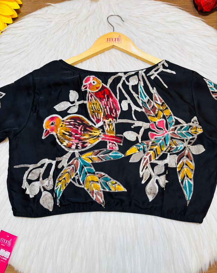Bird Of Poetry- Modal Silk Batik Blouse