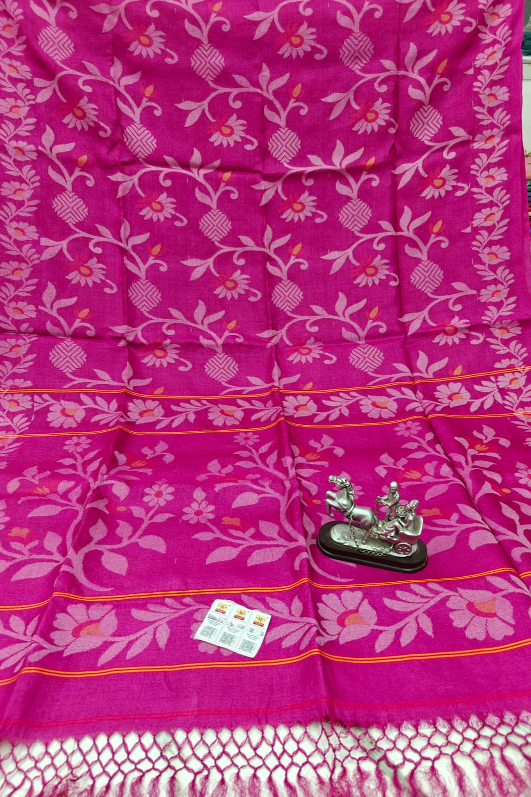 Kothar Pakhi Tussar Jamdani Saree