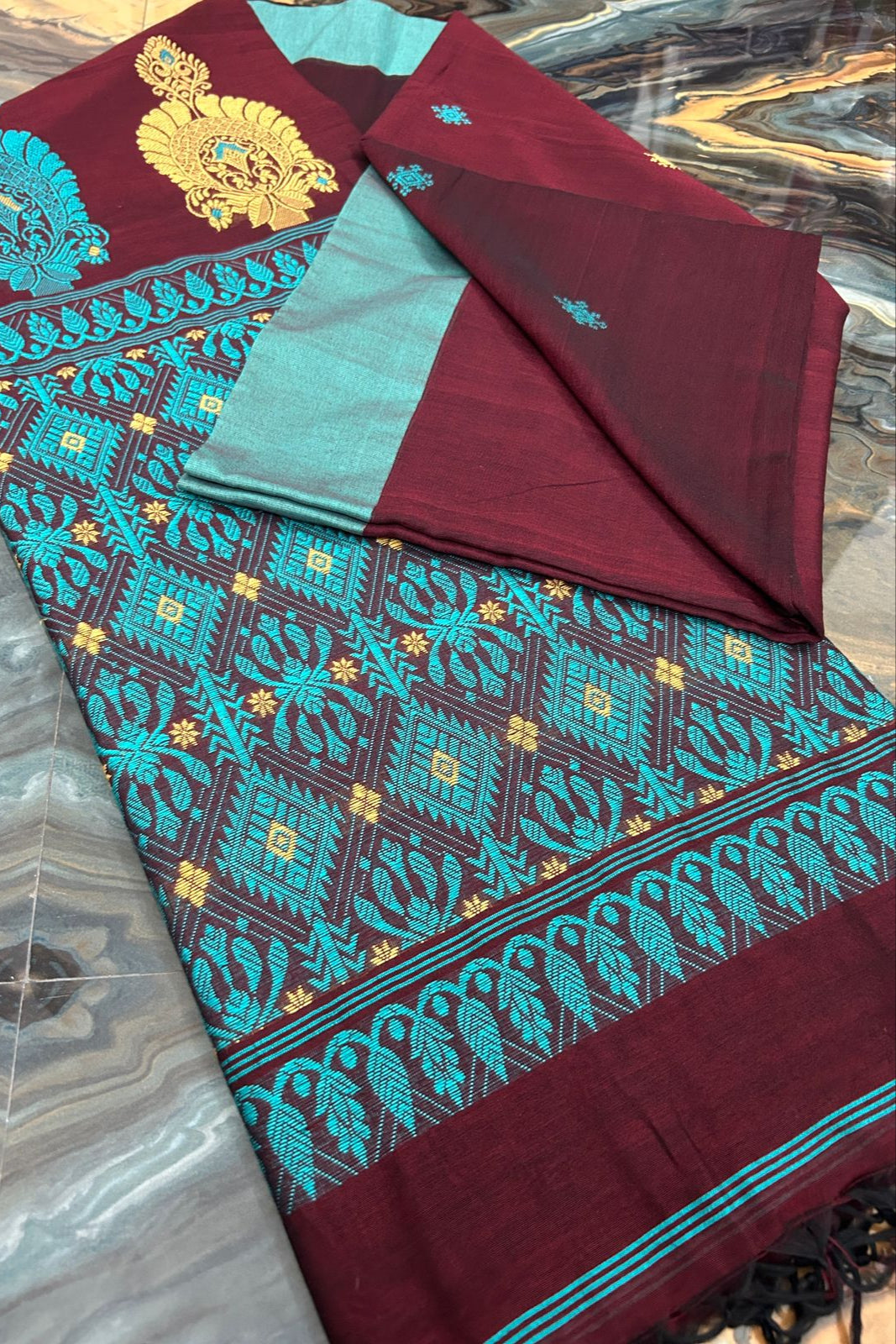 Shobder Rodh Mercerized Cotton Banarasi Saree
