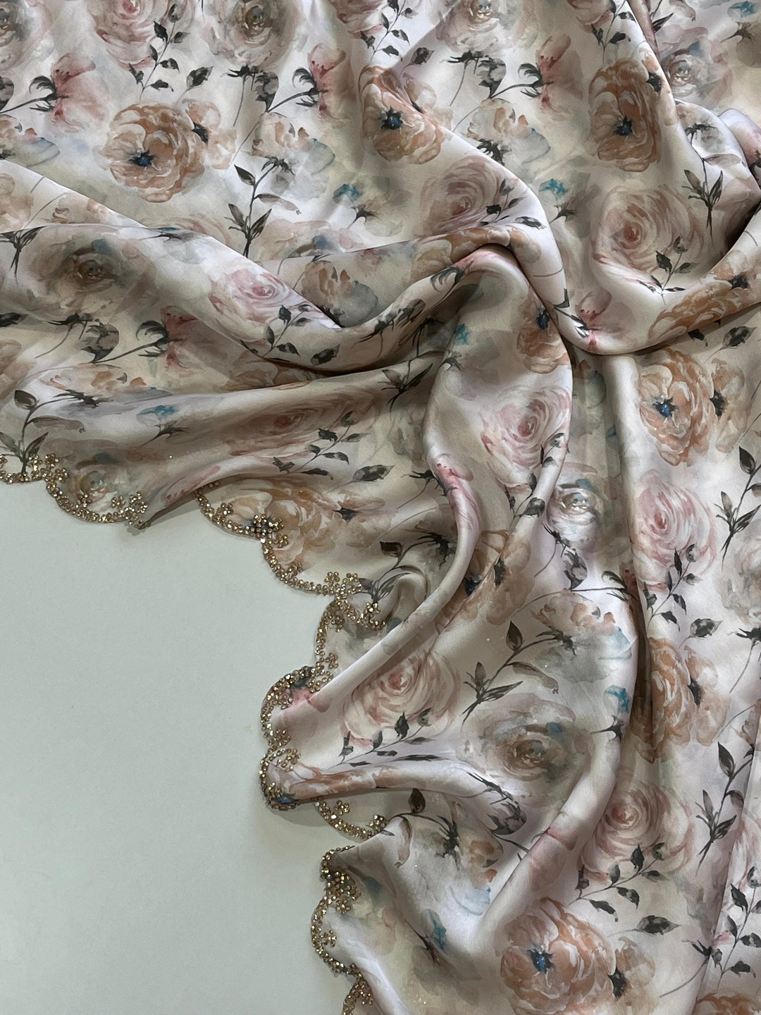 Wearing Royalty Satin Georgette Silk Saree