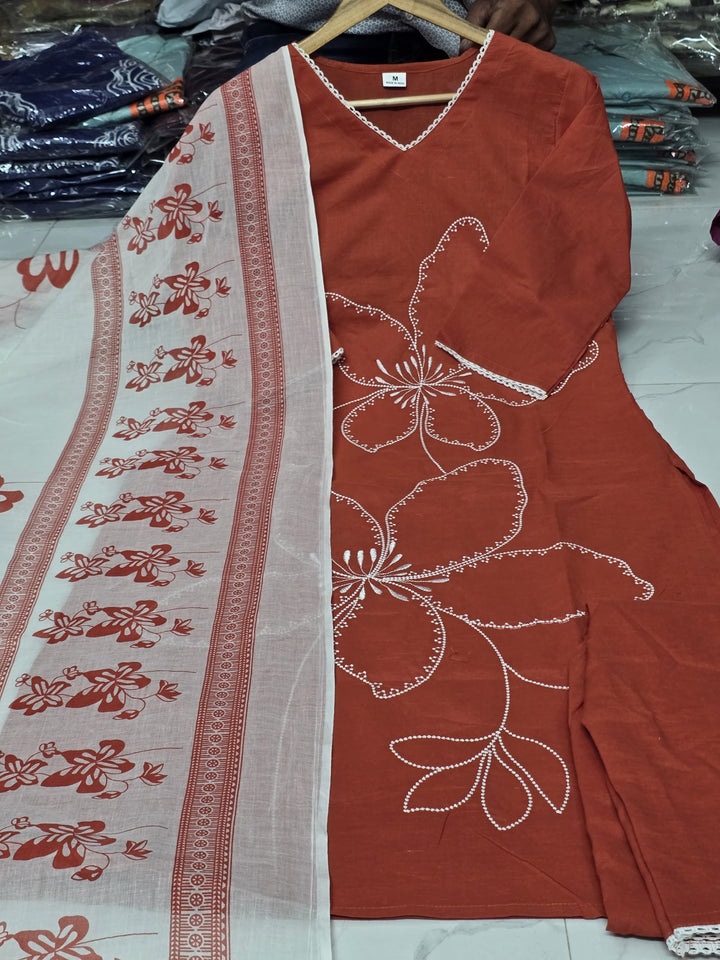 A Floral Kind Cotton Kurti Set