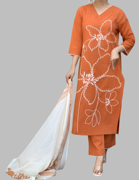 A Floral Kind Cotton Kurti Set