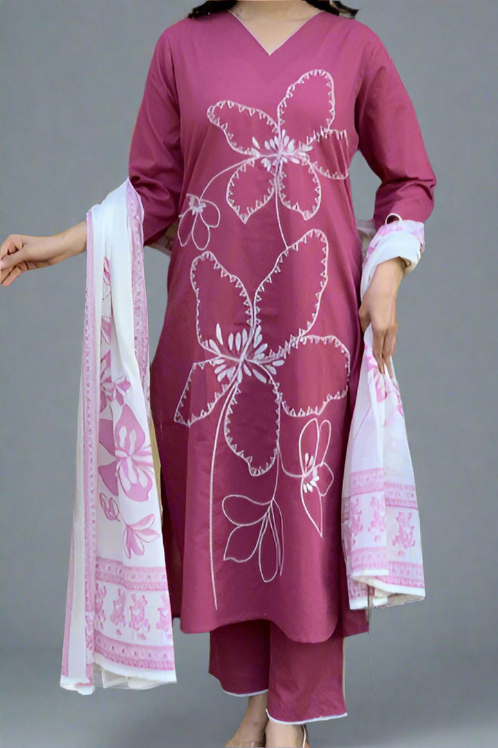 A Floral Kind Cotton Kurti Set