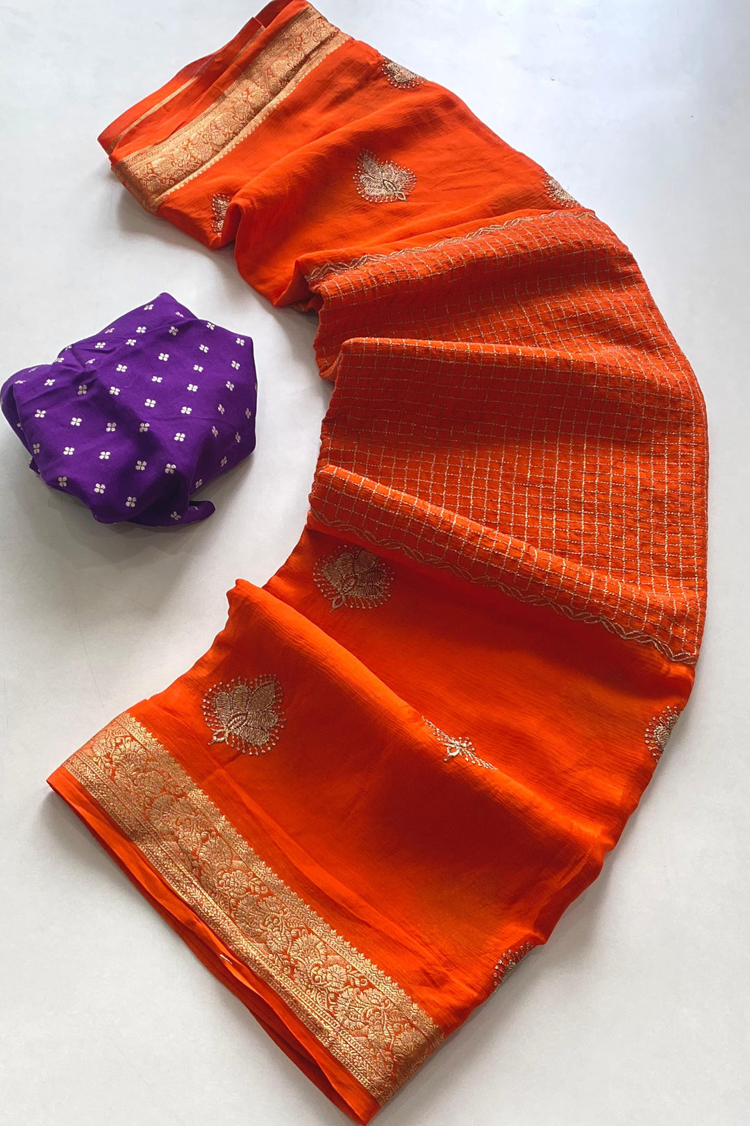 Glow All Night Chinnon Chiffon Saree