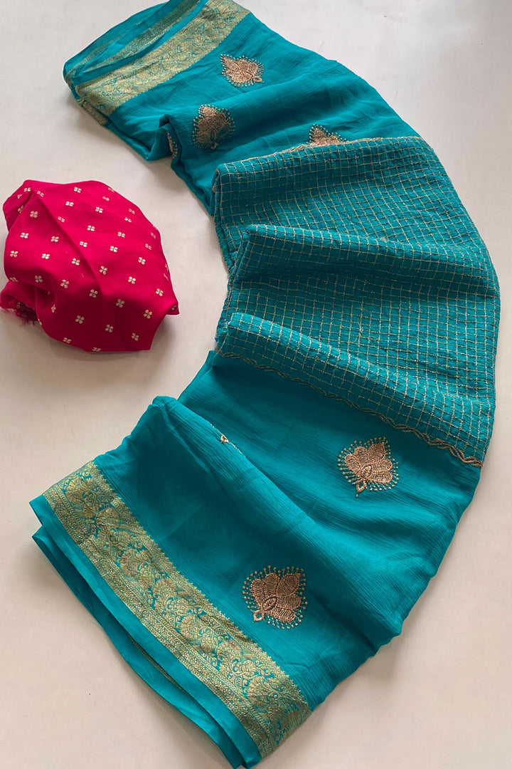 Glow All Night Chinnon Chiffon Saree