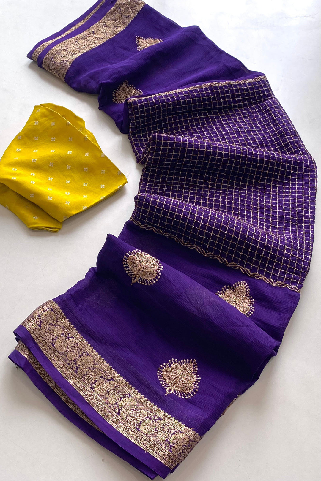 Glow All Night Chinnon Chiffon Saree